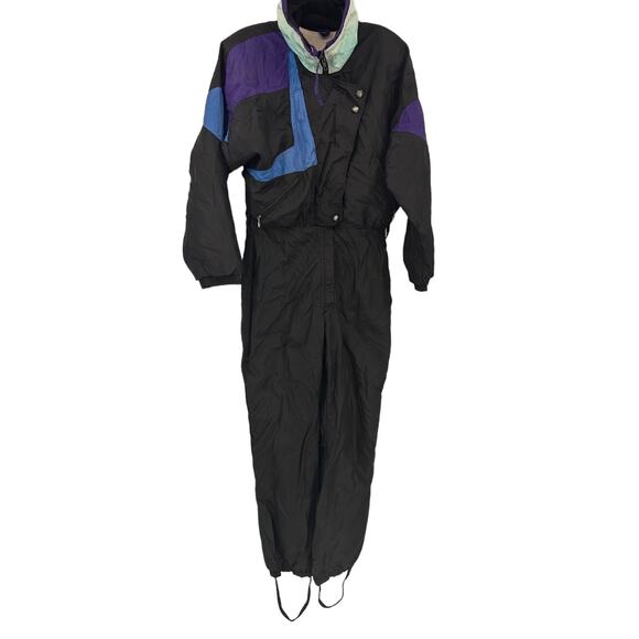 Serac Vintage 80/s Nylon Retro Ski Suit Size 10 - Picture 2 of 14